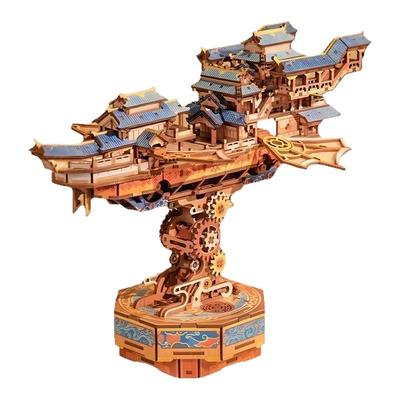 飞船拼装同趣木流云飞舸飞船模型