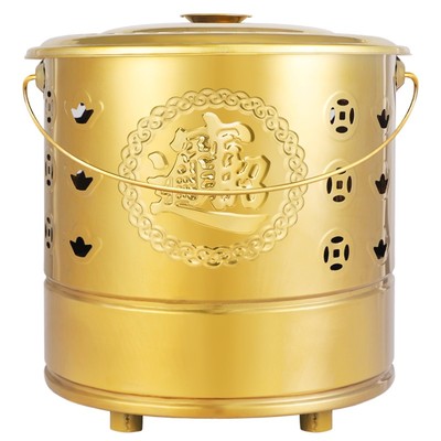 烧纸桶烧金桶不锈钢拜神钱纸筒烧香烧经化宝桶家用焚烧炉元宝室内