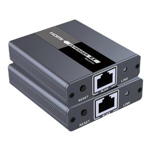 朗强LKV371 hdmi延长器转rj45单网线传输120米高清视频转换HDMI信号放大器支持红外回传无压缩传输