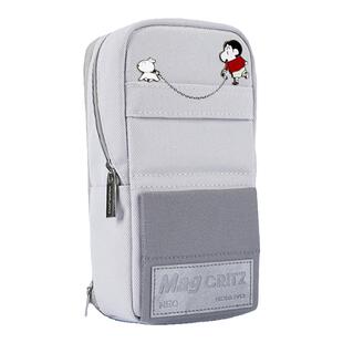 日本kokuyo国誉手机站立式涤纶笔袋大容量开口小学生文具用品笔筒