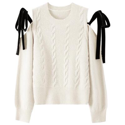 蝴蝶结系带针织衫BANANABABY