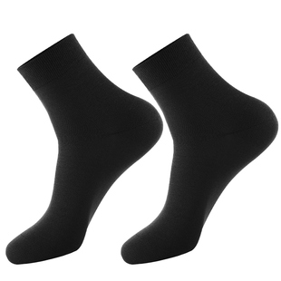 男士袜子男款春秋薄款莫代尔桑蚕丝中筒袜黑色抗菌防臭商务皮鞋袜