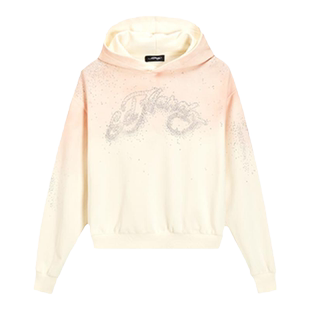 Ed Hardy埃德哈迪秋季新款连帽宽松短款女士套头衫卫衣