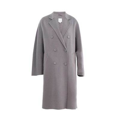 HONRN/红人双排扣双面羊毛呢大衣