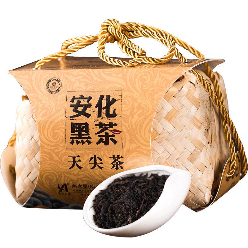 【买一送一】黑茶湖南安化黑茶正宗天尖茶安华散装天尖黑茶1kg_虎窝淘