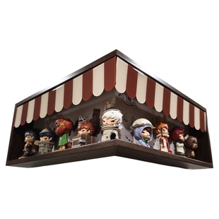 防尘手办收纳上墙展示柜分层架goto拉布布盒子免打孔中古风置物架