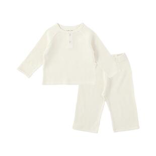 benebene纯棉华夫格春季新款婴儿纯棉家居服男童秋衣秋裤女童套装