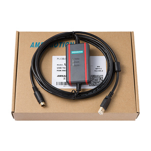 艾莫迅适用于三菱plc编程数据线FX3U电缆2N通讯USB-SC09-FX下载线