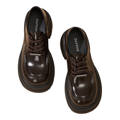 达芙妮2025圆头牛津鞋德比鞋