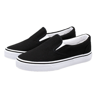 雷尼尔小白鞋护士鞋一脚蹬帆布鞋