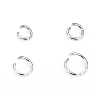 钛钢开口圈连接圈饰品配件手工diy大小圈项链手链单圈不掉色C圈环