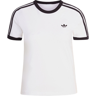 Adidas/阿迪达斯正品三叶草女士圆领经典套头透气修身短袖KD3683