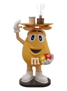 mm豆人艺术轻奢客厅大型电视柜沙发边床头置物架落地软装饰品摆件