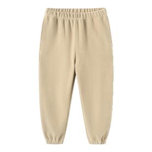 巴拉巴拉儿童家居裤冬季男童睡裤宝宝摇粒绒裤子保暖可外穿小童潮