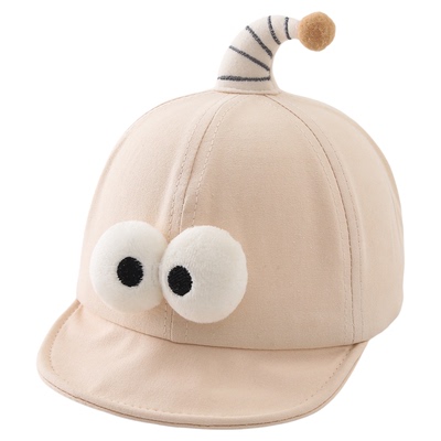 韩系婴儿帽子春秋薄款遮阳防晒可爱鸭舌帽男女宝宝小月龄棒球帽夏