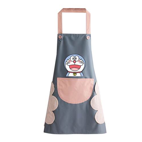 可爱日系防水围裙防油家用厨房做饭时尚男女围腰工作服定制印logo