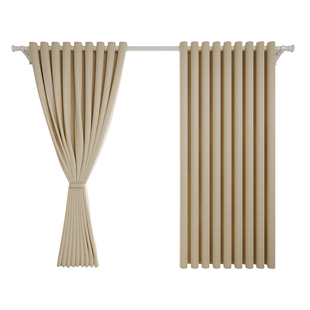 全遮光窗帘2025新款一整套罗马杆免打孔卧室安装小窗户轻奢加厚布