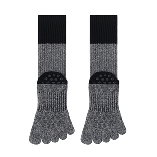 五指瑜伽袜子女专业防滑健身压力中筒袜普拉提无骨分趾骑行运动袜