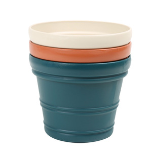 爱丽思IRIS 大号彩色花盆创意凸纹阳台室内外大口径欧式塑料花盆