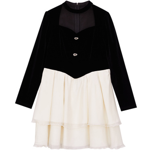 DM100大码百分百女装微胖mm显瘦性感挂脖连衣裙丝绒裙子礼服年会