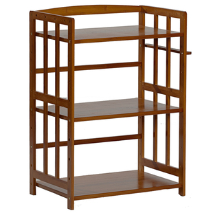 多层厨房置物架微波炉置物柜烤箱收纳架储物柜落地式楠竹实木架子