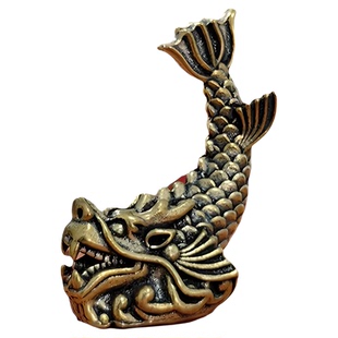 纯黄铜龙之九子鸱尾螭吻鸱吻摆件厨房家居饰品客厅办公室装饰茶宠