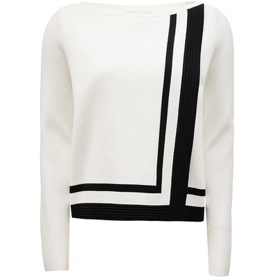 VeroModa搭片式撞色条纹针织衫