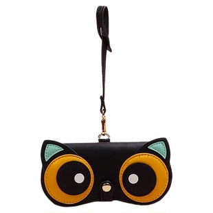 新款浣熊眼镜包便携女墨镜太阳眼镜袋防压保护可爱眼镜收纳包挂件