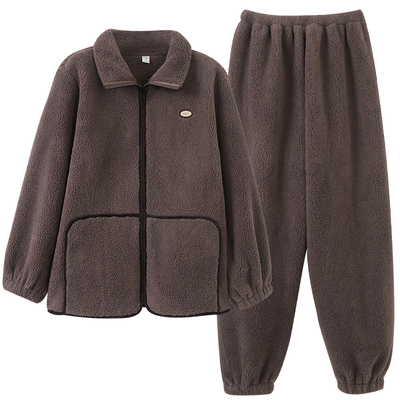 猫人高级感珊瑚绒睡衣男款冬季