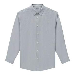 Degre Zero衬衫男长袖体感免烫易打理舒适高端匹马棉弹力格纹衬衣