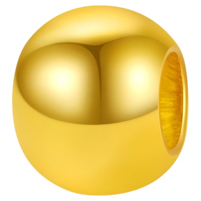 特大福光面珠足金999小金珠