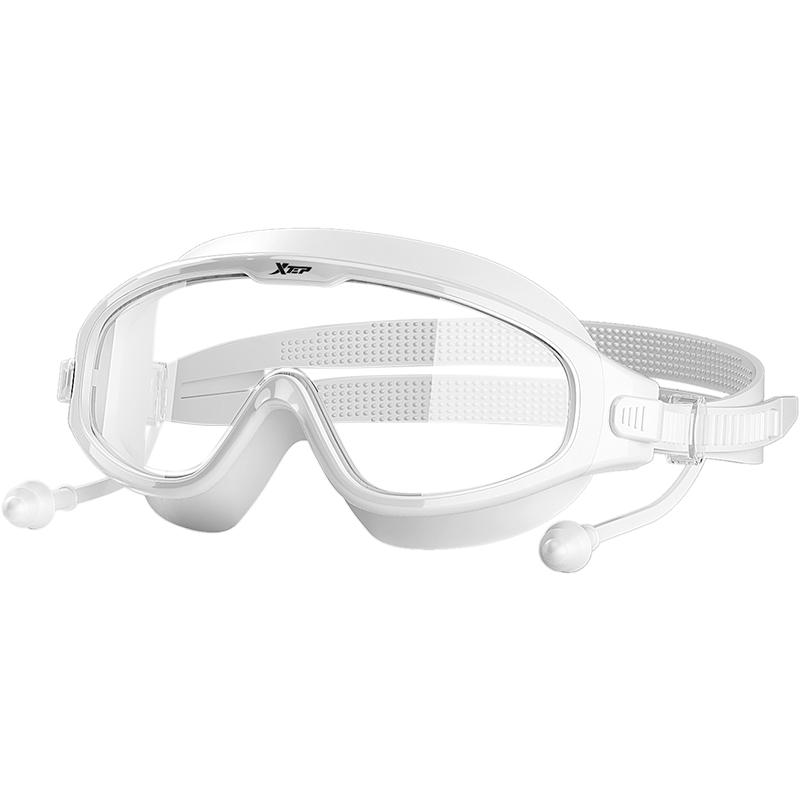 特步泳镜女高清防雾防水近视度数大框男专业泳帽套装游泳眼镜装备