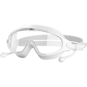 特步泳镜女防水防雾高清近视大框潜水镜泳帽套装男士游泳眼镜装备