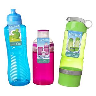 sistema 运动水杯女便携学生健身塑料水壶男大容量户外杯子进口杯