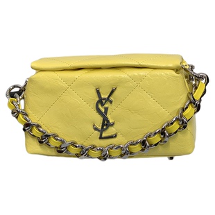 新款菱格欧美链条洋气医生包迷你精致软皮单肩斜挎女包牛皮小方包