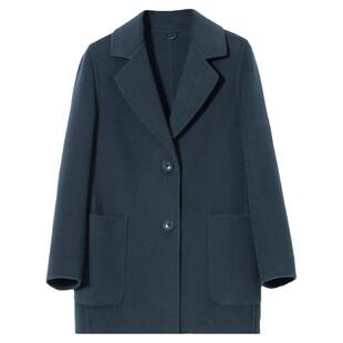 中年妈妈双面羊绒大衣女2023秋冬高端洋气西装呢子短款羊毛呢外套