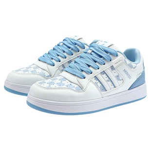 MINISO/名创优品鞋子男棋盘格北卡蓝板鞋情侣潮牌运动休闲面包鞋