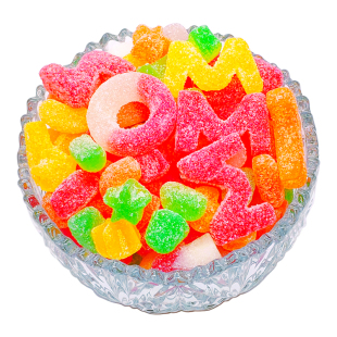 恒利源果味软糖德国工艺水果味橡皮糖果汁胶皮糖彩色水果糖qq糖果