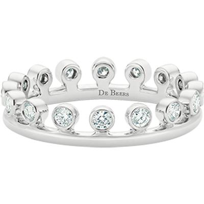 DeBeers戴比尔斯单层戒指白金