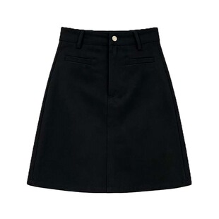 牛仔a字裙女胖mm高腰加长半身裙夏季高个子显瘦防走光短裙裤黑色