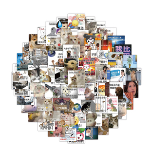 励志发疯文学贴纸精神状态表情包沙雕网红搞笑ins风贴贴纸自粘学生贴杯子手机壳装饰小图案手帐手账素材贴画