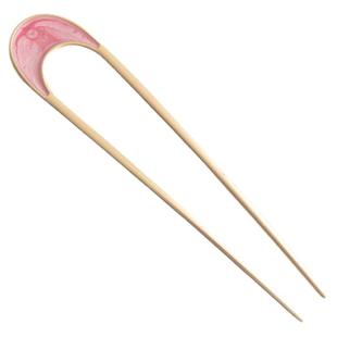 新中式发簪U型发叉贝壳简约现代时尚丸子头盘发插ins卡扣合金女夏