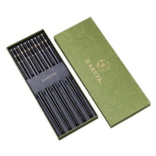 hakoya日式筷子家用高端轻奢风防滑耐高温家庭高颜值抗菌合金筷子