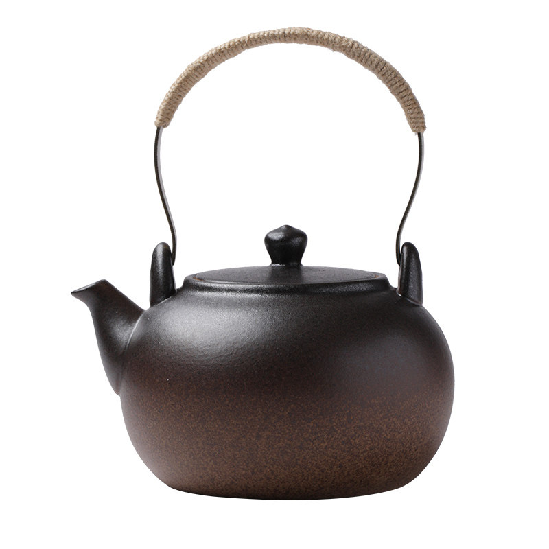 复古日式陶瓷烧水壶提梁煮茶壶电陶炉电热白茶黑茶普洱养生壶单个