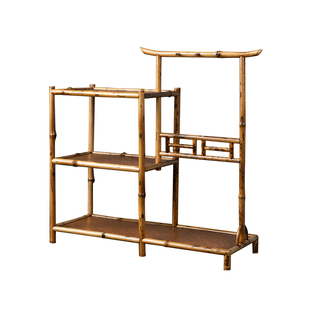 张小凤梅鹿竹笔挂文房四宝笔架悬挂式毛笔茶具收纳竹制挂架竹编展示架书法用品摆件礼物多功能置物架高档送礼