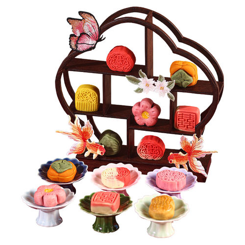 订婚糕点架摆盘布置喜饼点心托盘摆台中式甜品台展示架子桌面摆件