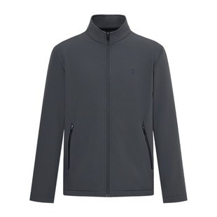 POLOWALK男式夹克2025秋季新品商务绅士简系立领加绒夹克外套