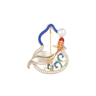 【紫罗兰正版】福鲤胸针高档精致个性葫芦胸花别针小众设计感潮