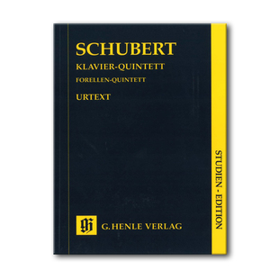舒伯特 鳟鱼五重奏 A大调 oppost114 D667 研习小总谱 非演奏用谱 亨乐原版乐谱书 Schubert Quintet Trout Quinte HN9463