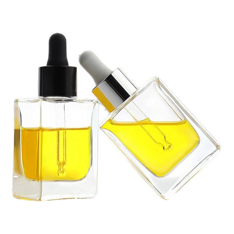 方形玻璃分装瓶HOPECK模制玻璃滴管双管盖粉底13牙18牙精油小空瓶